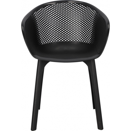 Krzesło ażurowe kubełkowe Dacun czarne Intesi