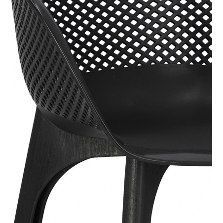 Krzesło ażurowe kubełkowe Dacun czarne Intesi