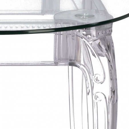 Stół szklany glamour Ghost 80 przezroczysty D2.Design
