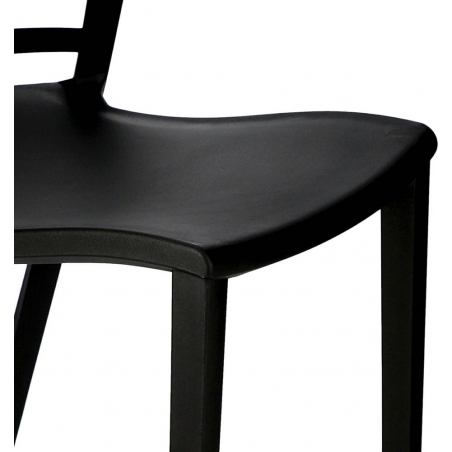 Muna black plastic garden chair Intesi