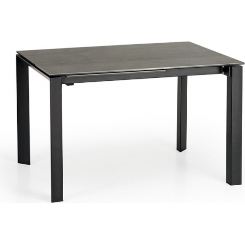 Horizon 120x85 grey&amp;black extending dining table Halmar