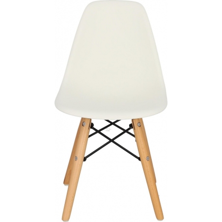 DSW white children's chair with wooden legs D2.Design
