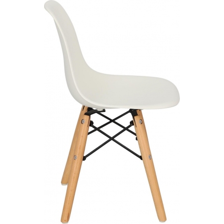 DSW white children's chair with wooden legs D2.Design