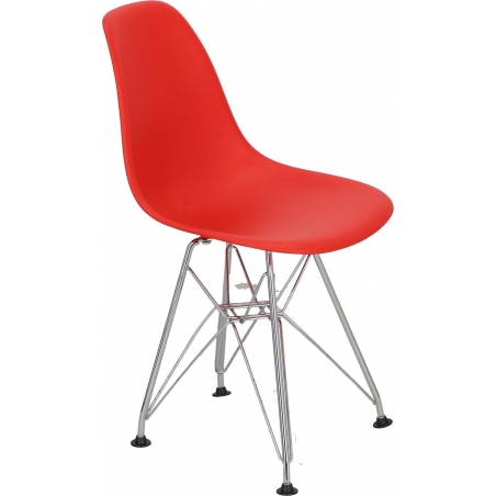 Stylowe Krzesło dziecięce z tworzywa DSR Czerwone D2.Design do salonu i jadalni.