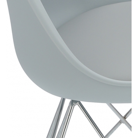 Norden DSR light grey cushion chair with metal legs Intesi
