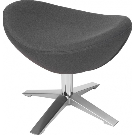 Jajo grey upholstered swivel armchair with footrest D2.Design
