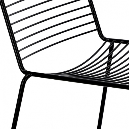 Dilly black wire metal chair Intesi