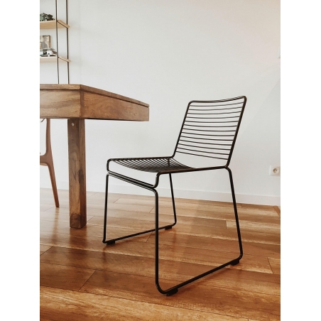 Dilly black wire metal chair Intesi
