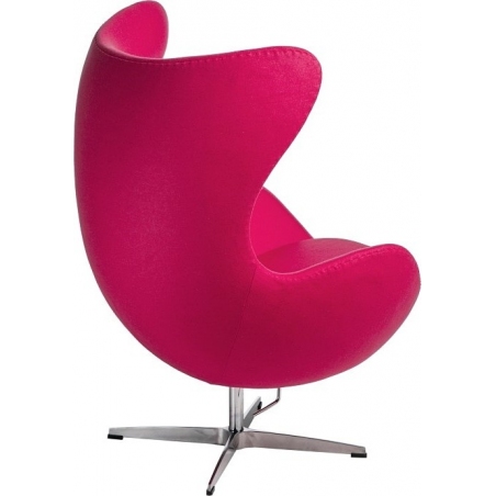 Designerski Fotel tapicerowany Jajo Chair Cashmere Fuksja D2.Design do salonu i sypialni.