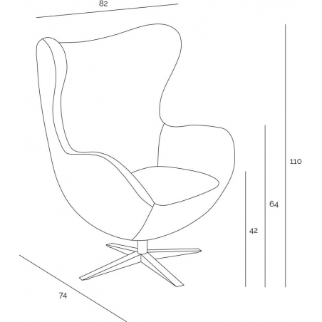 Fotel z podnóżkiem Jajo Leather Khaki D2.Design