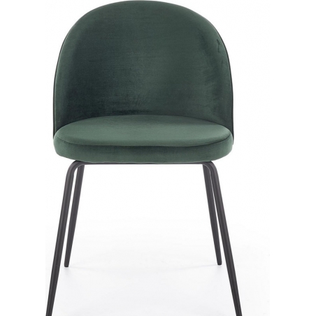 Designerskie Krzesło tapicerowane K314 Ciemno Zielone Halmar do jadalni, salonu i kuchni.