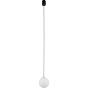 Kier 16cm white&amp;black ceiling lamp glass sphere Nowodvorski