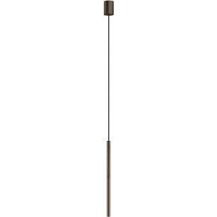 Laser 49cm brown tube pendant lamp Nowodvorski