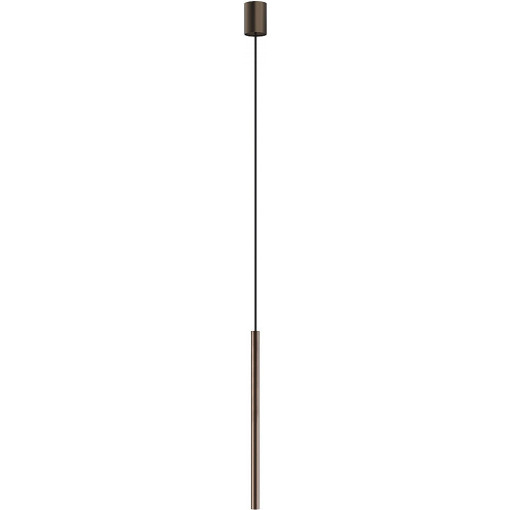 Laser 49cm brown tube pendant lamp Nowodvorski