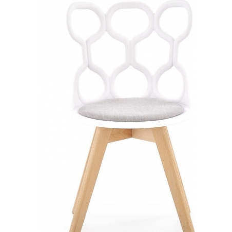 K308 white&amp;grey openwork modern chair Halmar