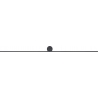 Spin LED 99cm black long minimalist wall lamp Nowodvorski