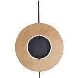 Sunset A 50cm natural&amp;black decorative plywood wall lamp Nowodvorski