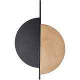 Sunset B 50cm natural&amp;black plywood decorative wall lamp Nowodvorski