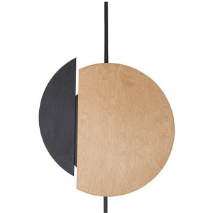 Sunset C 50cm natural&amp;black plywood decorative wall lamp Nowodvorski