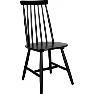 Wopy black wooden "stick" prl chair Intesi