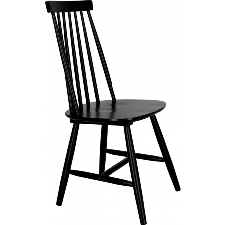 Stylowe Krzesło drewniane "patyczak" prl Wopy czarne Intesi do kuchni i jadalni
