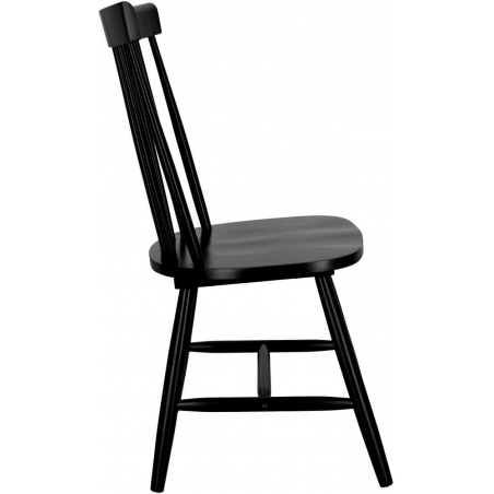 Stylowe Krzesło drewniane "patyczak" prl Tulno czarne Intesi do kuchni i jadalni
