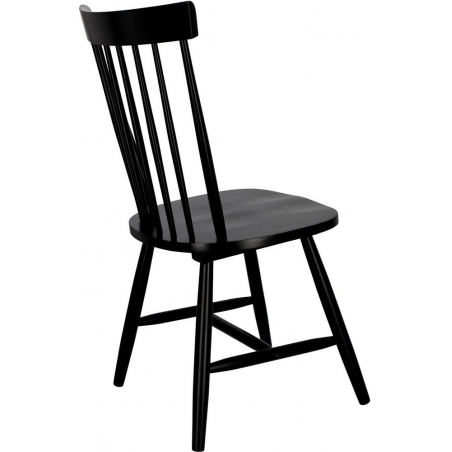 Stylowe Krzesło drewniane "patyczak" prl Tulno czarne Intesi do kuchni i jadalni