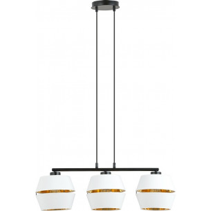 Piano III 75cm white&amp;gold modern pendant lamp with shades Emibig