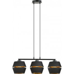 Piano III 75cm black&amp;gold modern pendant lamp with shades Emibig