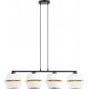 Lampa wisząca nowoczesna z abażurami Piano IV 100cm biały/złoty Emibig