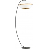 Stylowa Lampa podłogowa nowoczesna z abażurem Piano biały/złoty Emibig do salonu i sypialni