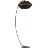 Stylowa Lampa podłogowa nowoczesna z abażurem Piano czarny/złoty Emibig do salonu i sypialni