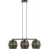 Malia III 75cm black&amp;gold openwork pendant lamp Emibig