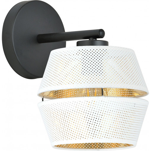 Malia white&amp;gold modern openwork wall lamp Emibig