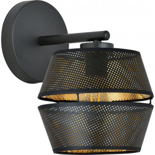 Malia black&amp;gold modern openwork wall lamp Emibig