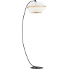 Malia white&amp;gold floor lamp with perforated shade Emibig