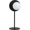 Oslo black&amp;opal glass globe table lamp Emibig