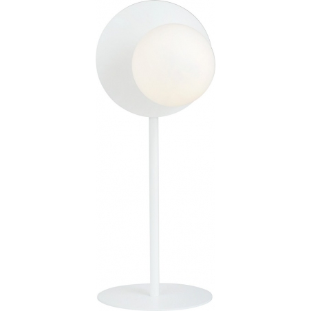 Lampa stołowa szklana kula Oslo biały/opal Emibig