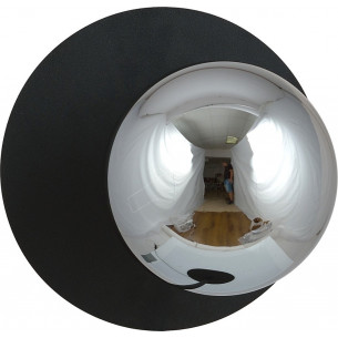 Oslo black&amp;graphite decorative glass sphere wall lamp Emibig