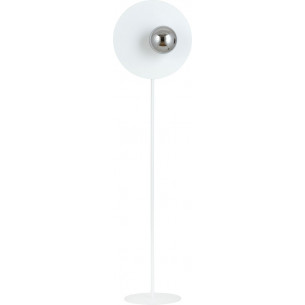 Oslo white&amp;graphite glass globe decorative floor lamp Emibig