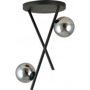 River II 30cm graphite&amp;black designer ceiling lamp with glass spheres Emibig