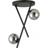 Lampa sufitowa designerska szklane kule River II 30cm grafit/czarny Emibig