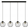 Ajax IV 110cm black&amp;gold wire balls pendant lamp Emibig