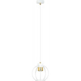 Ajax 18cm white&amp;gold wire ball pendant lamp Emibig