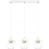 Ajax III 80cm white&amp;gold wire balls pendant lamp Emibig