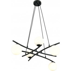 Essa V 100cm opal&amp;black glass modern glass spheres pendant lamp Emibig 2