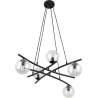 Essa V 100cm clear&amp;black modern glass spheres pendant lamp Emibig