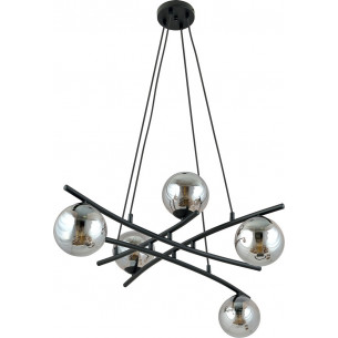 Essa V 100cm graphite&amp;black modern glass spheres pendant lamp Emibig