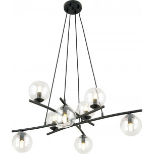 Essa VIII 100cm transparent&amp;black modern glass balls pendant lamp Emibig 2