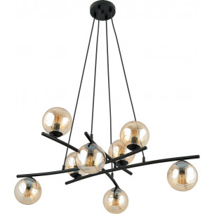 Essa VIII 100cm honey&amp;black modern glass spheres pendant lamp Emibig